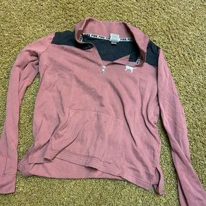 pink quarter zip